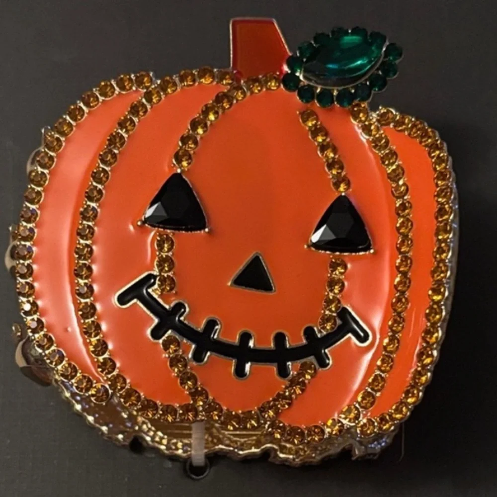 NWT ⚜️🎃⚜️ Piper K Adorable Jack o Lantern Pumpkin Hair Claw Clip